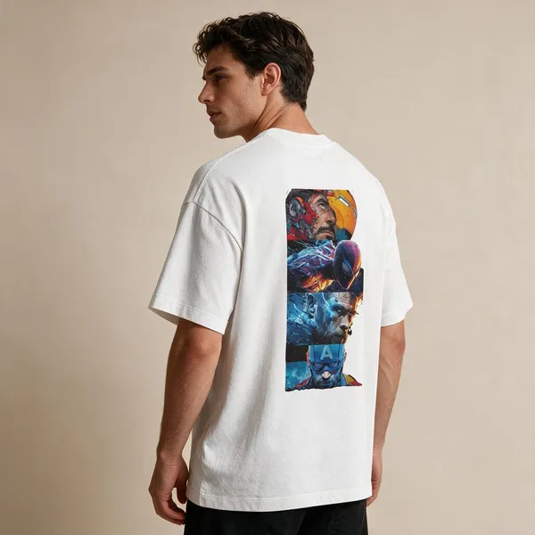 White_Pure_Cotton_Round_Neck_Avengers_Graphic_T-Shirt_For_Men