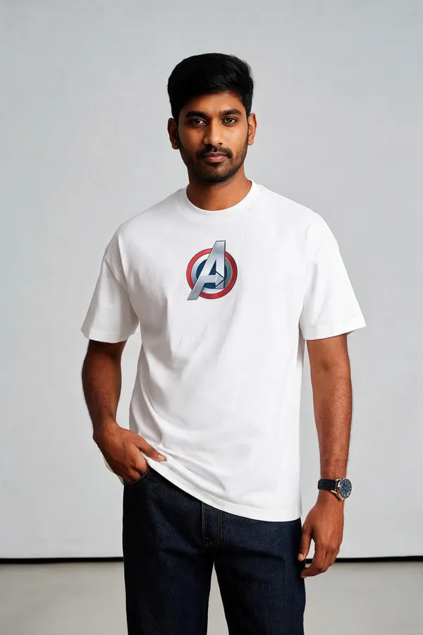 White_Pure_Cotton_Round_Neck_Avengers_Graphic_T-Shirt_For_Men