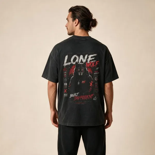 Black_Pure_Cotton_Regular_Fit_Wolf_Graphic_T-Shirt_For_Men