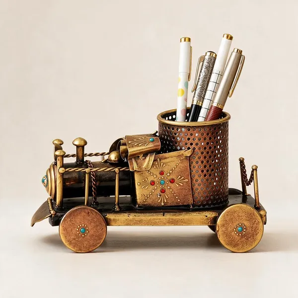 Brown_Metal_Pen_Stand_For_Home_&_Decor