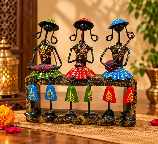 Handpainted_Metal_Tribal_Musician_Trio_Showpiece_|_Colourful_Indian_Folk_Art_Figurines_|_Decorative_Tabletop_Home_Décor