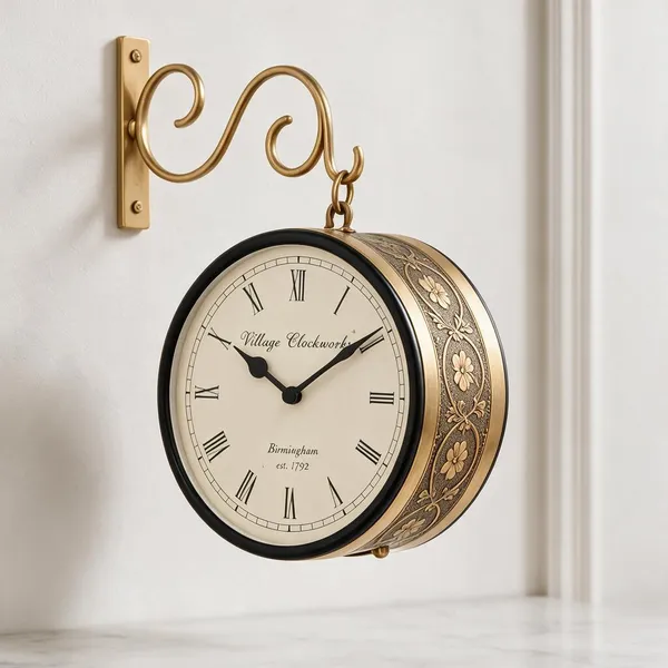 Brown_Metal_Railway_Clock_For_Home_&_Decor