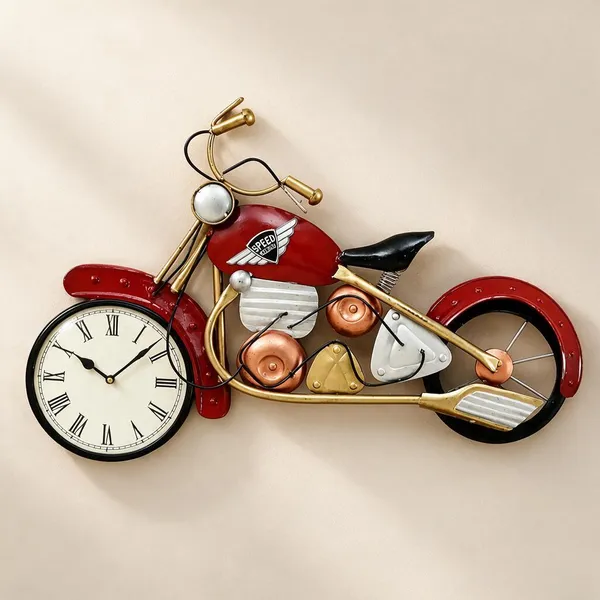 Red_Metal_Decorative_Clock_For_Home_&_Decor