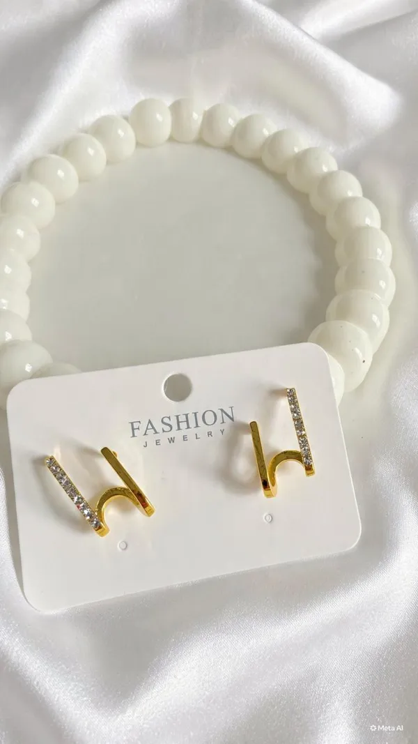 Floral_Korean_Earrings_Mate_Finish_Yellow_Pinterest_Earrings_Korean_Studs_Natural_Stone_Set_Of_4