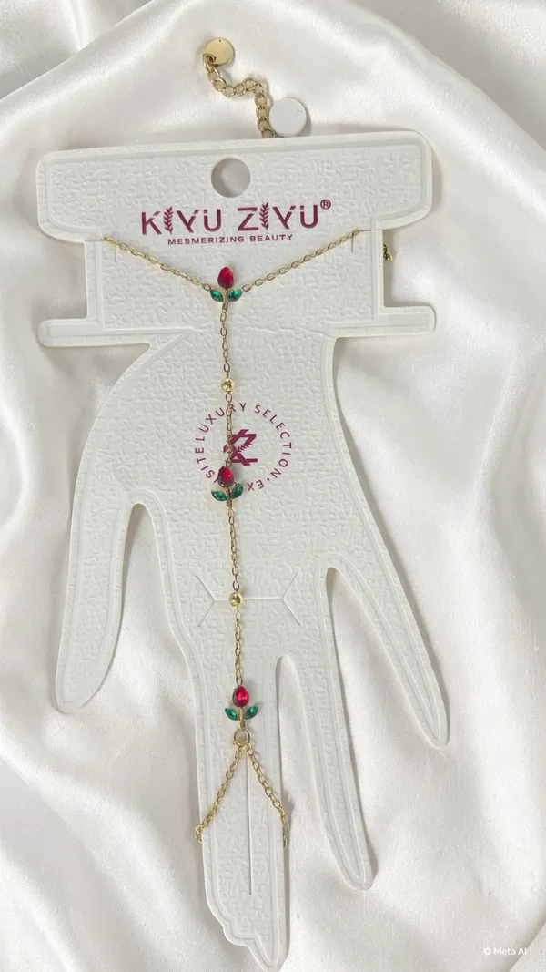 Tulip_Statement_Hand_Chain_Red
