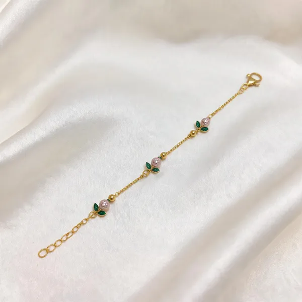 Tulip_Statement_Hand_Chain_Pink