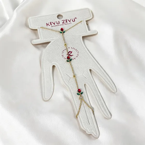 Tulip_Statement_Hand_Chain_Red