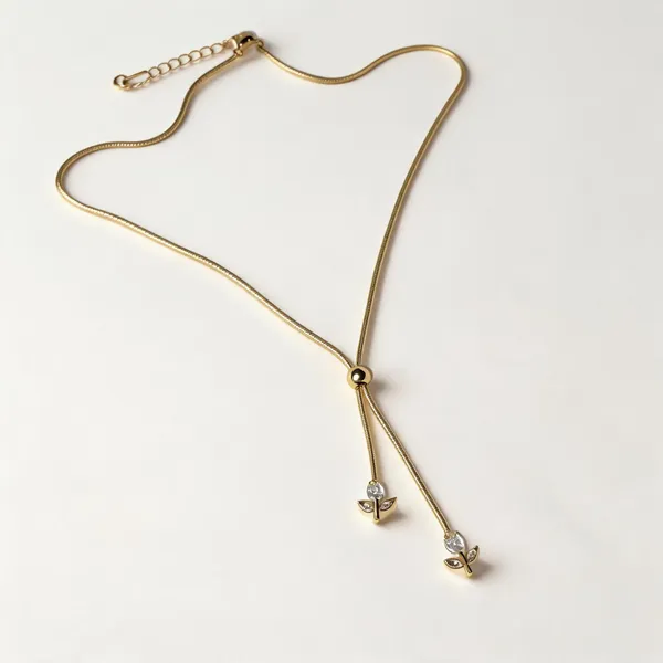 Double_Chain_Tulip_Necklace_White