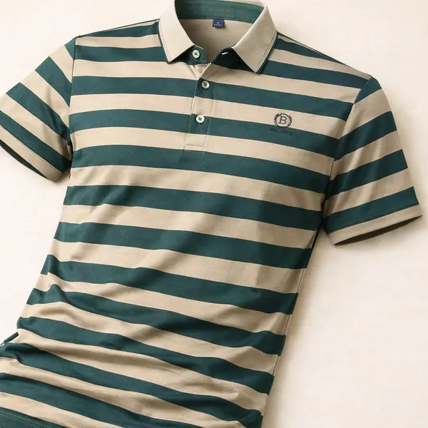 Precision_Stripe_Monogram_Polo_T_Shirt_Dark_Green