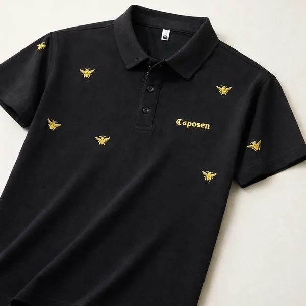 Crownbee_Artisan_Polo_T_Shirt_Black