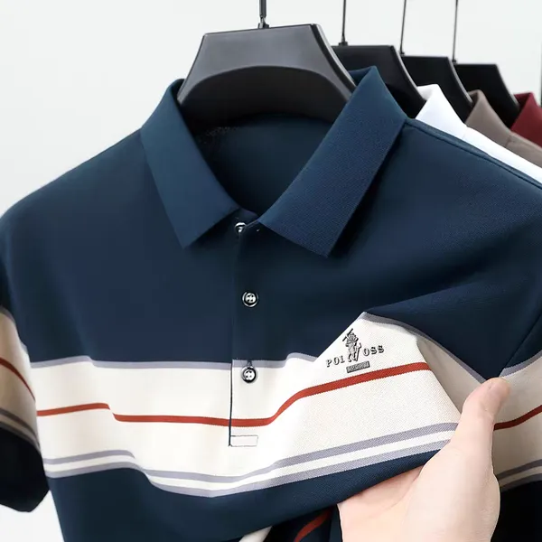 Twilight_Horizon_Stripe_Polo_T_Shirt_Navy_Blue