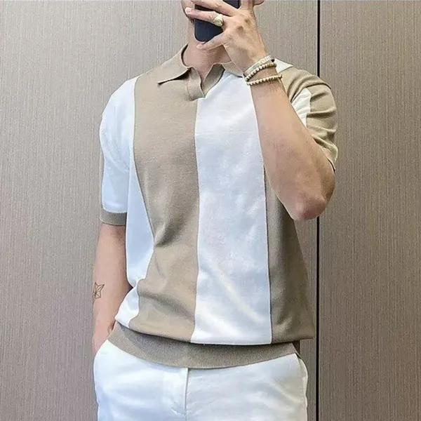 Ivory_Axis_Panel_Knit_Polo_Blue