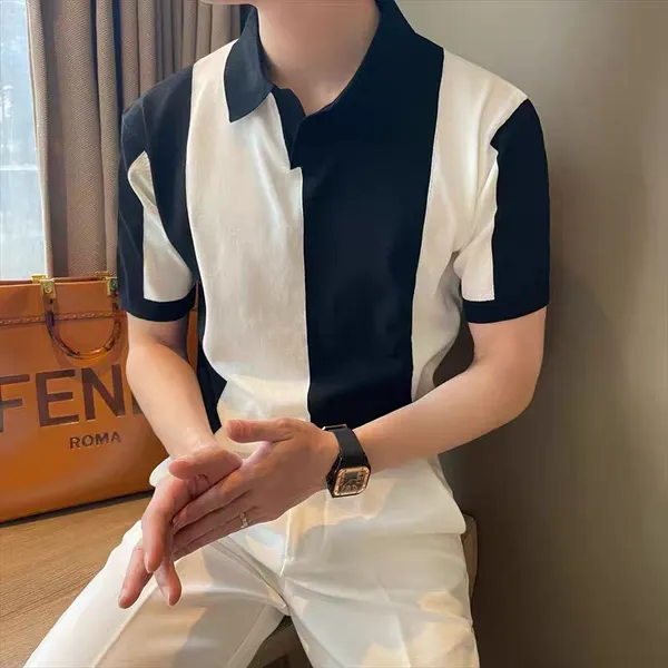 Ivory_Axis_Panel_Knit_Polo_Blue