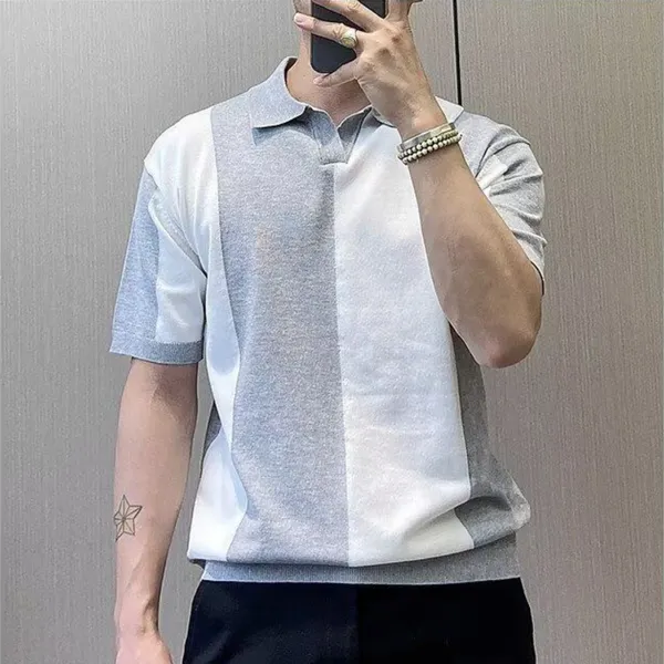 Ivory_Axis_Panel_Knit_Polo_Blue