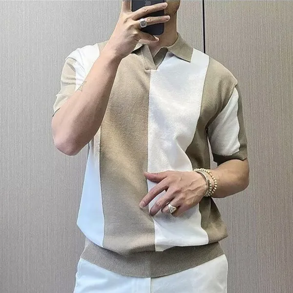 Ivory_Axis_Panel_Knit_Polo_Blue