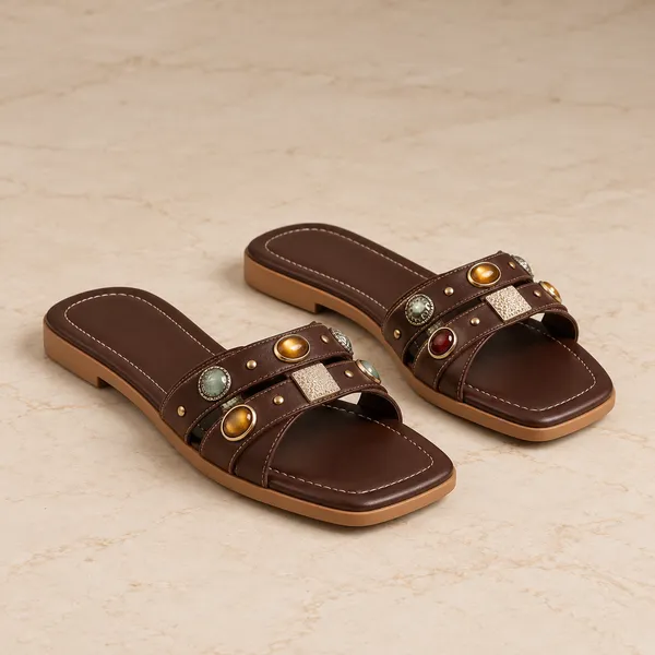 Brown_Synthetic_Open-Toe_Stone_Embellished_Flat_Sandals_For_Women