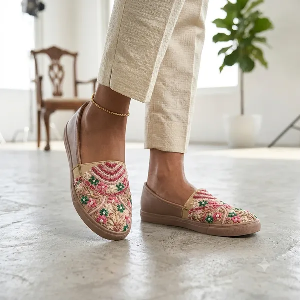 Tan_Synthetic_Slip-On_Embroidered_Loafers_For_Women