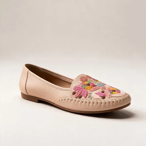 Beige_Synthetic_Slip-On_Floral_Embellished_Ballerina_Flats_For_Women