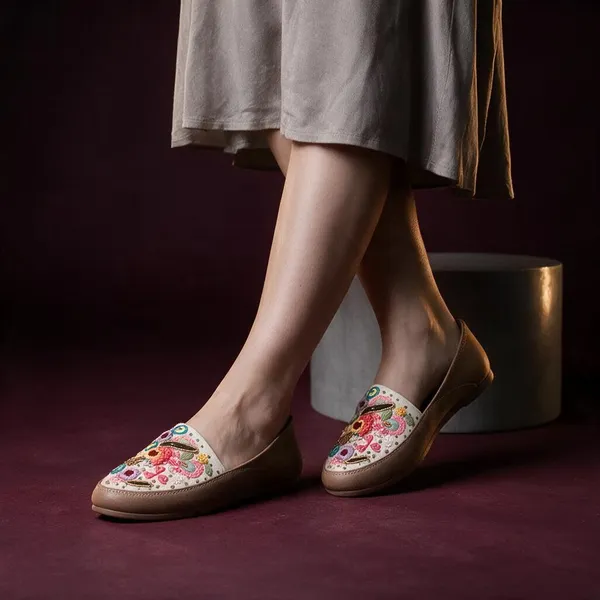 Brown_Synthetic_Slip-On_Embroidered_Loafers_For_Women
