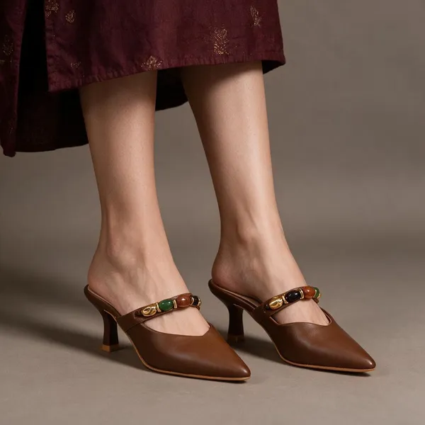 Brown_Synthetic_Pointed-Toe_Embellished_Heeled_Mules_For_Women