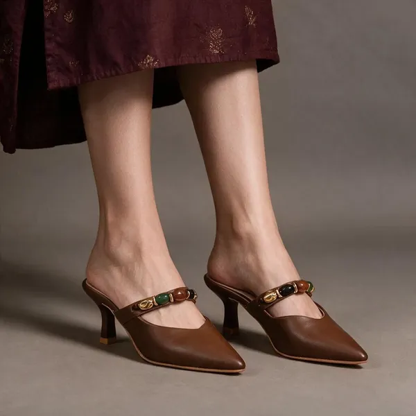 Brown_Synthetic_Pointed-Toe_Embellished_Heeled_Mules_For_Women