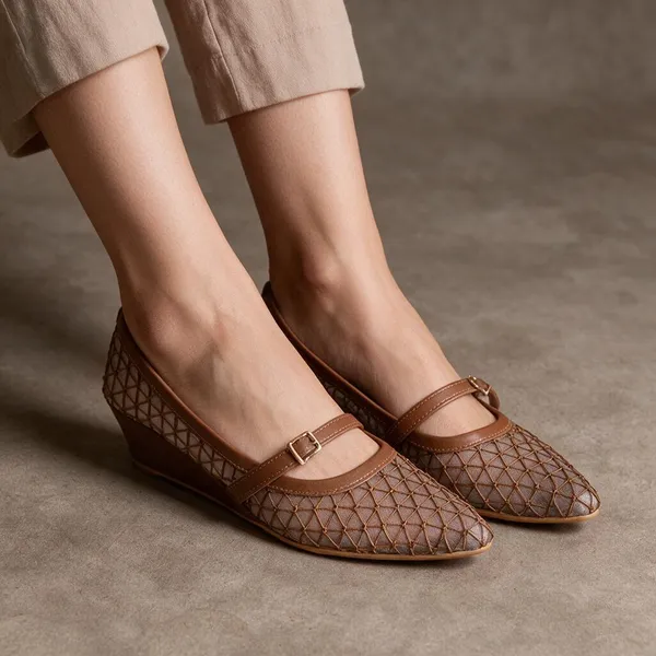 Brown_Mesh_Pointed-Toe_Woven_Slingback_Flats_For_Women