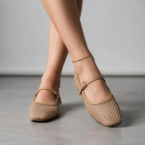 Tan_Mesh_Micro-Sequin_Embellished_Jutti_For_Women