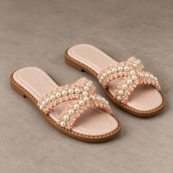 Beige_Synthetic_Slip-On_Pearl_Embellished_Flat_Sandals_For_Women