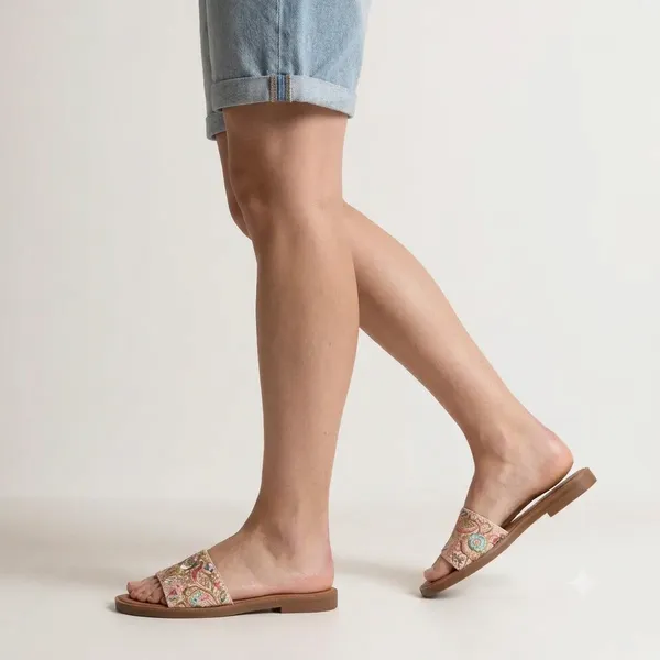 Brown_Synthetic_Slip-On_Floral_Printed_Flat_Sandals_For_Women