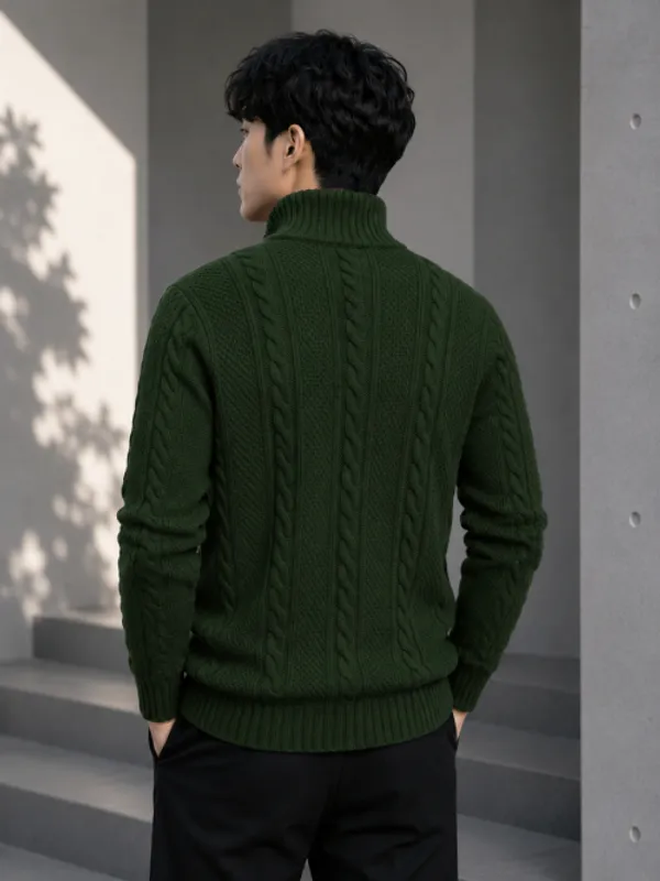 Freaks_Men’s_Cable_Knit_Half-Zip_Sweater_|_Full_Sleeve_Winter_Pullover_for_Men