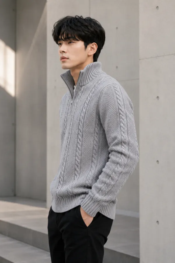 Freaks_Men’s_Cable_Knit_Half-Zip_Sweater_|_Full_Sleeve_Winter_Pullover_for_Men