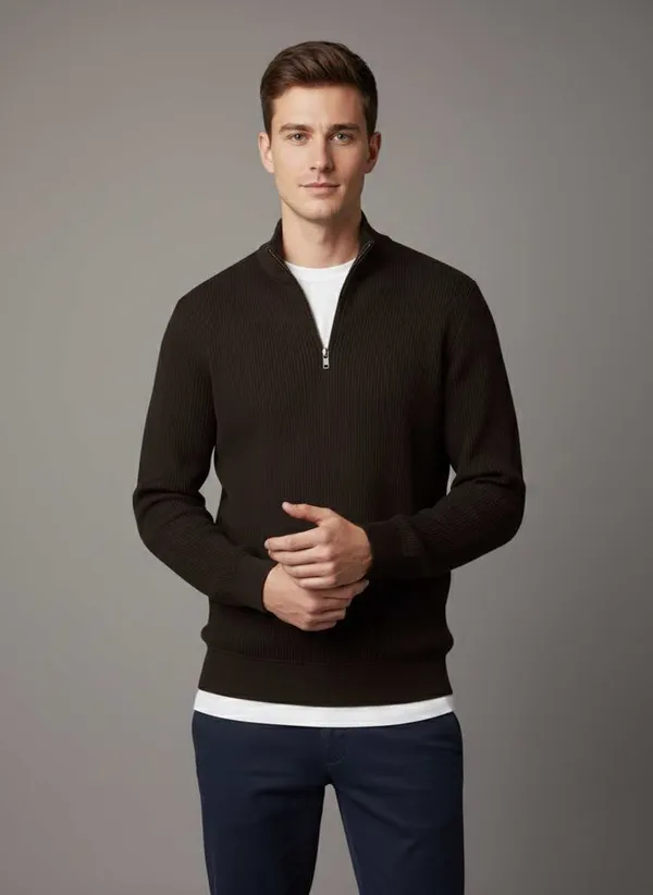 Freaks_Men’s_Ribbed_Knit_Half-Zip_Sweater_|_Full_Sleeve_High_Neck_Winter_Pullover