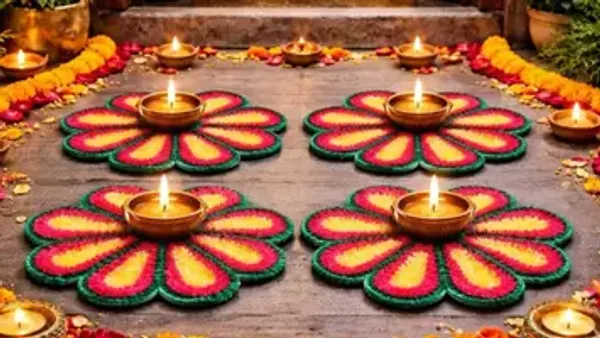 Fabric_Rangoli_Mat_26cm_By_26cm_Pack_Of_4