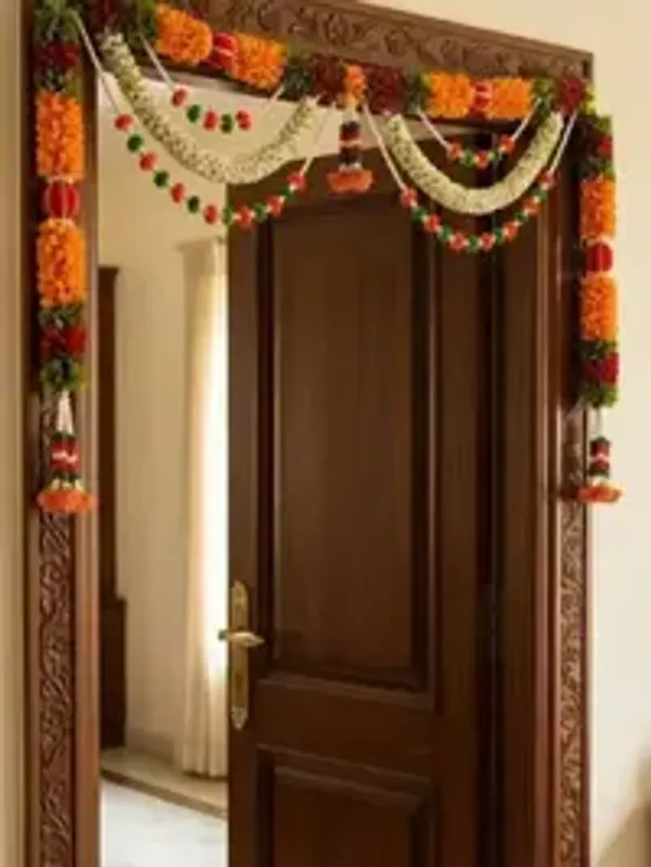 Saraswati_Pink_Floral_Designer_Door_Toran_Set_With_Hanging_100_Cm