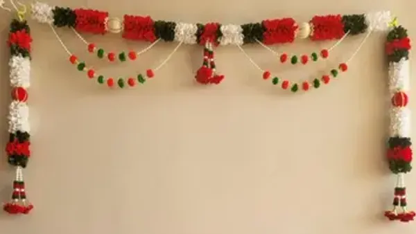 Saraswati_Pink_Floral_Designer_Door_Toran_Set_With_Hanging_100_Cm