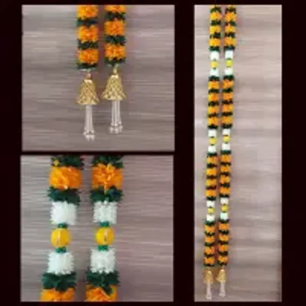 Designer_Floral_Door_Wall_Hanging_Yellow_Mehendi_Green_Style_4_Feet_Pack_Of_2