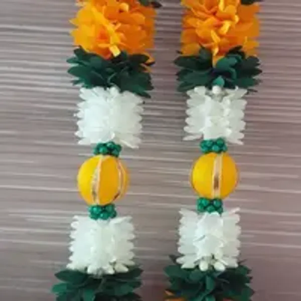 Designer_Floral_Door_Wall_Hanging_Yellow_Mehendi_Green_Style_4_Feet_Pack_Of_2