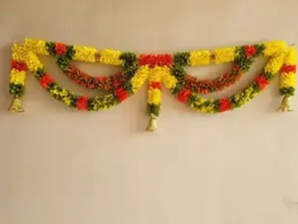 Lemon_Yellow_Festiv_Desiner_Toran_Blended_Orange_And_Green_Colours_With_Bell100cm