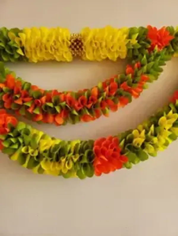 Lemon_Yellow_Festiv_Desiner_Toran_Blended_Orange_And_Green_Colours_With_Bell100cm