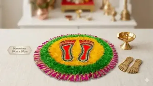 Handmade_Fer_Traditional_Laxmi_Footprint_Patches_With_Rangoli_And_Door_Entrance_Set_Of_2