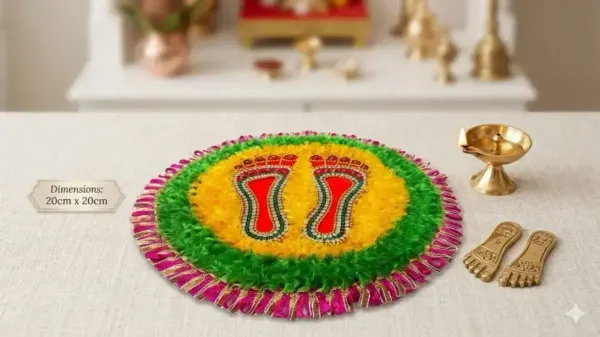 Handmade_Fer_Traditional_Laxmi_Footprint_Patches_With_Rangoli_And_Door_Entrance_Set_Of_2