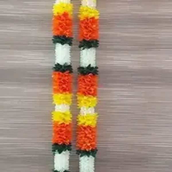 Designer_Floral_Door_Wall_Hanging_Orange_Yellow_Green_4_Feet_Pack_Of_2