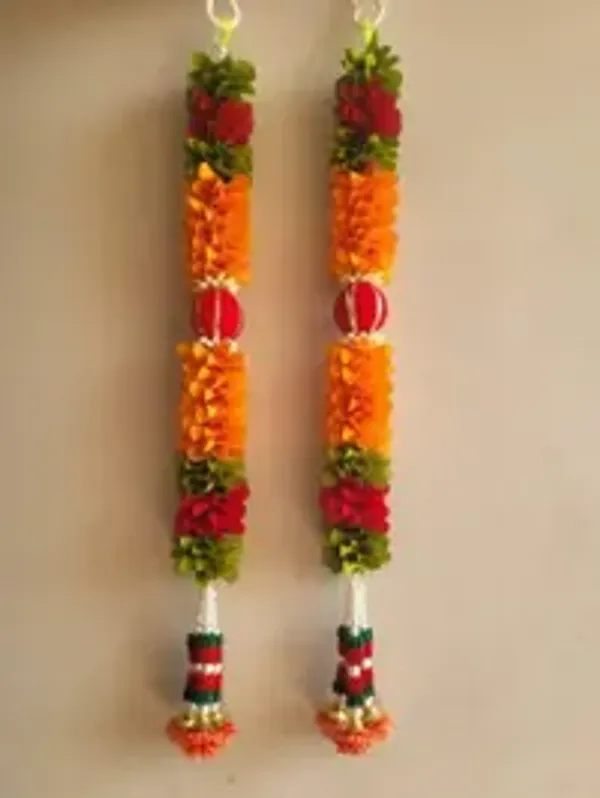 Saraswati_Pink_Floral_Designer_Door_Toran_Set_With_Hanging_100_Cm