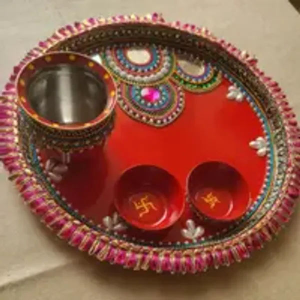 Handcrafted_Stainless_Steel_Puja_Thali_With_Stone_Work_Decoration_25cm
