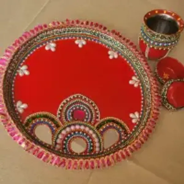 Handcrafted_Stainless_Steel_Puja_Thali_With_Stone_Work_Decoration_25cm