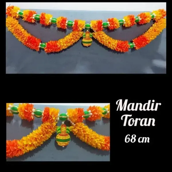 Yellow_Orange_Temple_Toran_With_Kalash