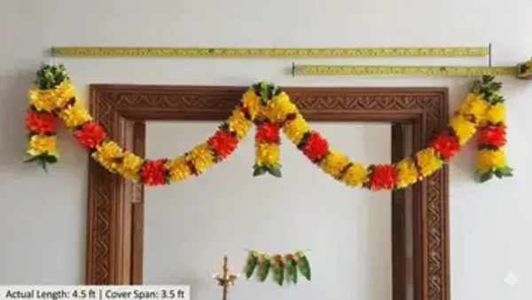 Handcrafted_Artificial_Marigold_Flower_Toran_For_Main_Door_Decoration_Traditional_Yellow_Orange_Floral_Garland