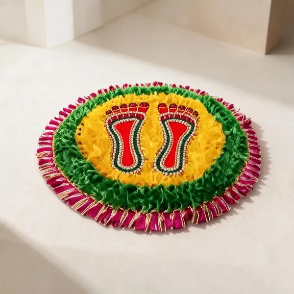 Handmade_Fer_Traditional_Laxmi_Footprint_Patches_With_Rangoli_And_Door_Entrance_Set_Of_2