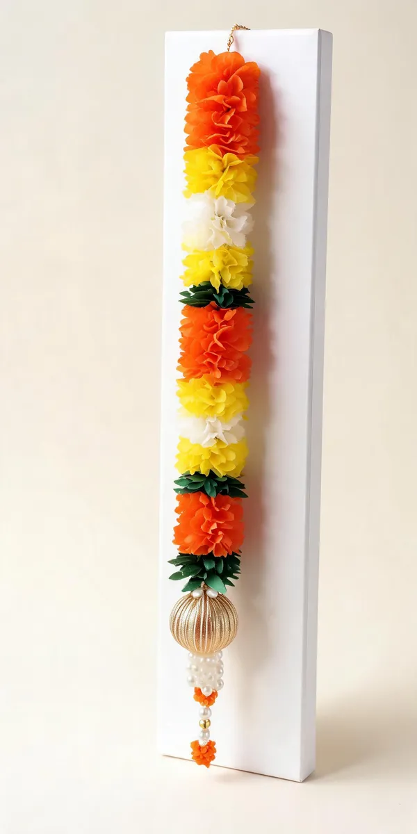 Designer_Floral_Door_Wall_Hanging_Orange_Yellow_Green_4_Feet_Pack_Of_2