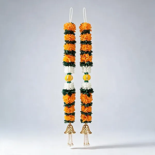 Designer_Floral_Door_Wall_Hanging_Yellow_Mehendi_Green_Style_4_Feet_Pack_Of_2